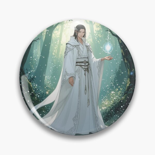 Item preview, White robed wizard in forest designed and sold by Prestons Corner.