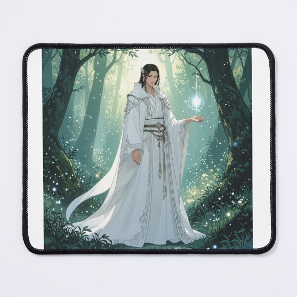 Item preview, White robed wizard in forest designed and sold by Prestons Corner.