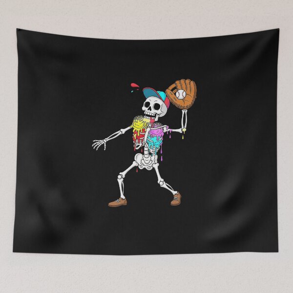 Item preview, Funny Baseball Skeleton Ice Cream Drip Baseball Boys Youth designed and sold by facegm.