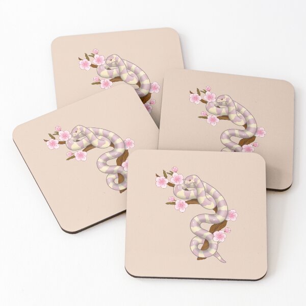 Item preview, California Albino Kingsnake With Sakura Flowers designed and sold by anacecilia.