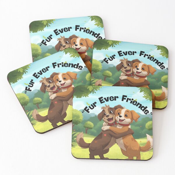 Item preview, Fur Ever Friends – Cute Dog Hug Cartoon Design designed and sold by george335555.