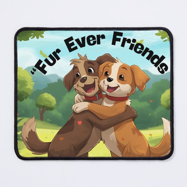 Item preview, Fur Ever Friends – Cute Dog Hug Cartoon Design designed and sold by george335555.