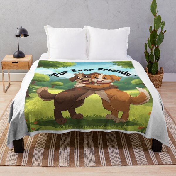 Item preview, Fur Ever Friends – Cute Dog Hug Cartoon Design designed and sold by george335555.