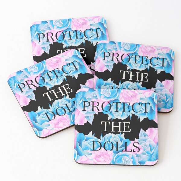 Item preview, Protect the dolls floral trans pride protest designed and sold by VeryEnglishGent.