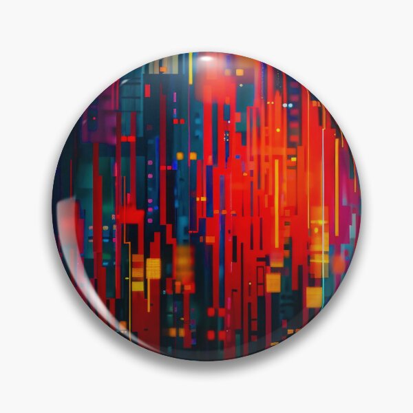 Item preview, Colorful Glitch Aesthetic Lines Bold, Edgy Vibrant Abstract  designed and sold by DEC02.