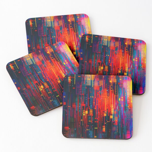 Item preview, Colorful Glitch Aesthetic Lines Bold, Edgy Vibrant Abstract  designed and sold by DEC02.
