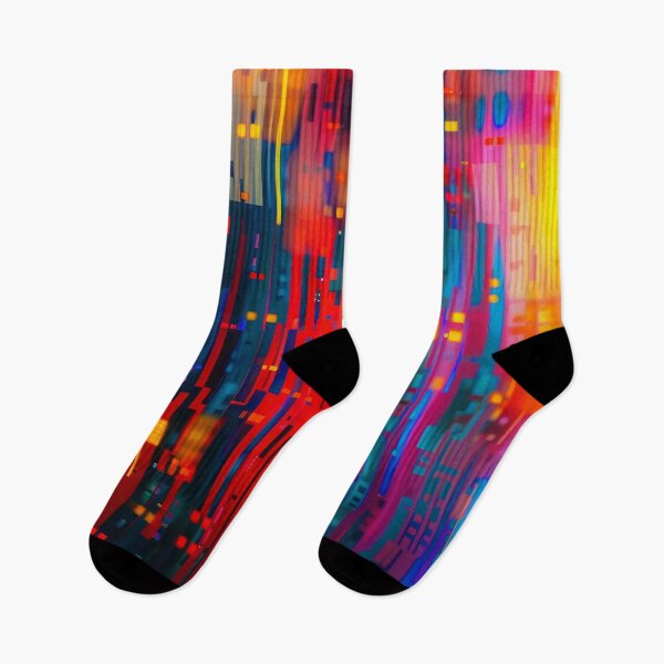Item preview, Colorful Glitch Aesthetic Lines Bold, Edgy Vibrant Abstract  designed and sold by DEC02.