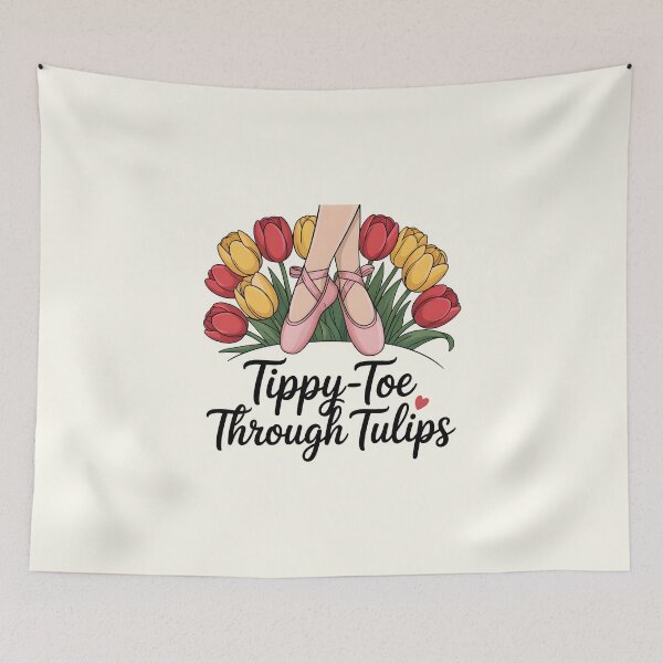 Item preview, Tippy-Toe Through Tulips – Graceful Spring Design designed and sold by Jollys-ArtShop.
