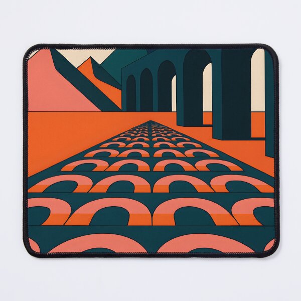 Item preview, Surreal Geometric Desert Landscape Bold Colors designed and sold by aether-lab.