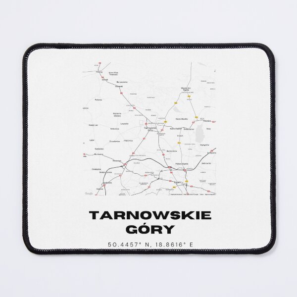Item preview, Tarnowskie Góry Poland Map | Minimalist Black & White City Poster designed and sold by RM-Journey.
