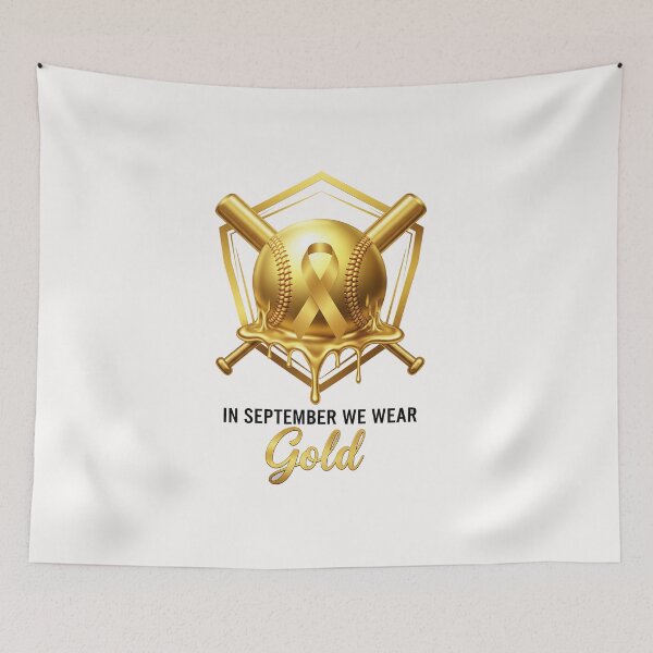Item preview, in September We Wear Gold Baseball Drip Boy Childhood Cancer   designed and sold by diyoor.