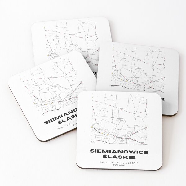 Artikelvorschau, Siemianowice Śląskie Polen Karte | Minimalistisches Schwarz-Weiß-Stadtplakat entworfen und verkauft von RM-Journey.