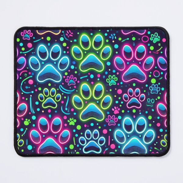 Item preview, Colorful neon paw prints in kawaii style designed and sold by AmigosFurEver.