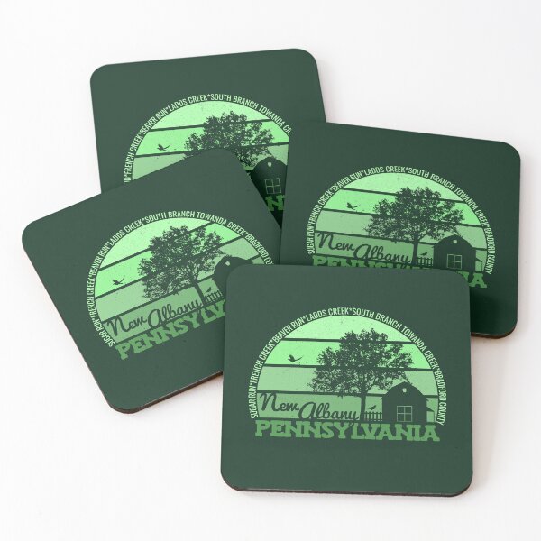 Item preview, New Albany Pennsylvania Sunset Retro Vintage Local Pride Logo designed and sold by CRHPOD20.