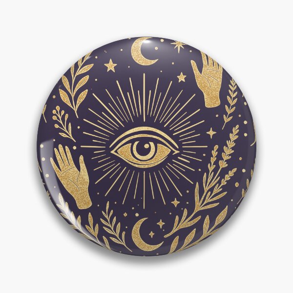 Item preview, Mystical Boho Eye Pattern – Golden Celestial Witchy Design designed and sold by MindFulStudios.