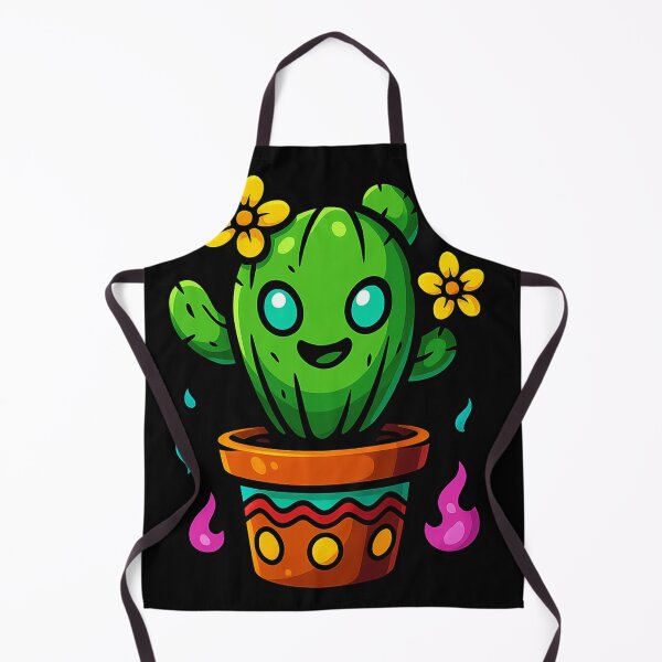 Item preview, Chibi Cactus with Flowers – Kawaii Plant in Decorative Pot designed and sold by Ahau Designs.