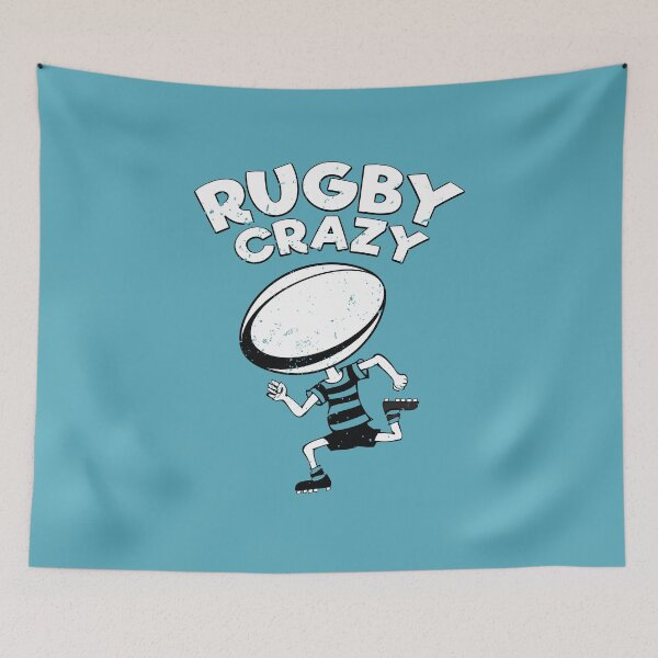 Item preview, Rugby Crazy Kid Cartoon Gift designed and sold by oberdoofus.