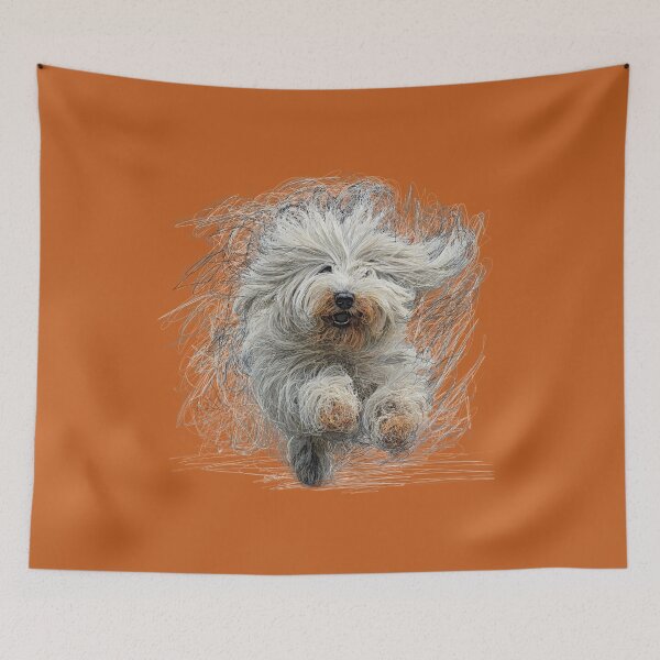 Item preview, The Playful Pup Vibrant Scribble Art Dog Portrait designed and sold by Rocky Mountain Artistry.