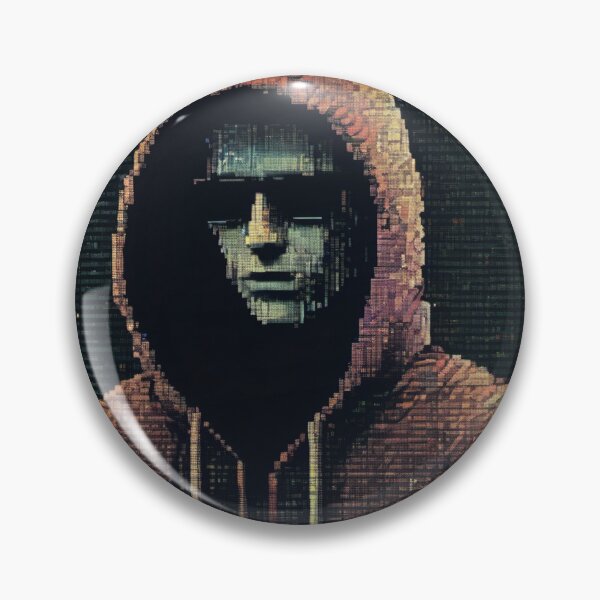 Artikelvorschau, Glitch Hacker – Kapuzenfigur Cyberpunk Vaporwave Art entworfen und verkauft von BLoCKSiGNaL.