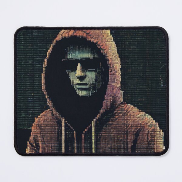 Item preview, Glitch Hacker – Hooded Figure Cyberpunk Vaporwave Art designed and sold by BLoCKSiGNaL.