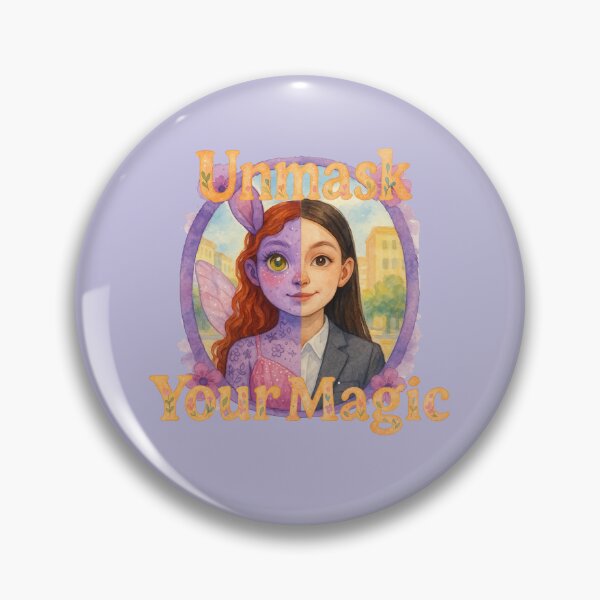 Item preview, Unmask Your Magic – Whimsical Watercolor Split-Face Design designed and sold by KaysUplifting.