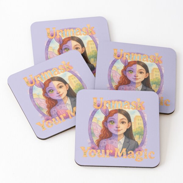 Item preview, Unmask Your Magic – Whimsical Watercolor Split-Face Design designed and sold by KaysUplifting.