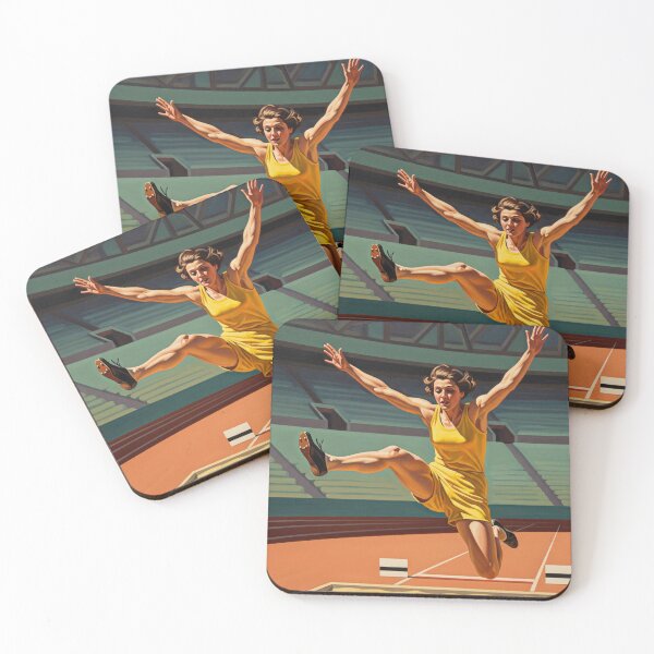 Item preview, LE SAUT EN LONGUEUR (The Long Jump) - Original Art Deco Artwork designed and sold by elektronen.