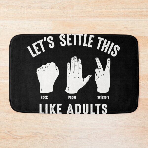 Item preview, Lets Settle This Like Adults Rock Paper Scissors designed and sold by WallerChicArt.