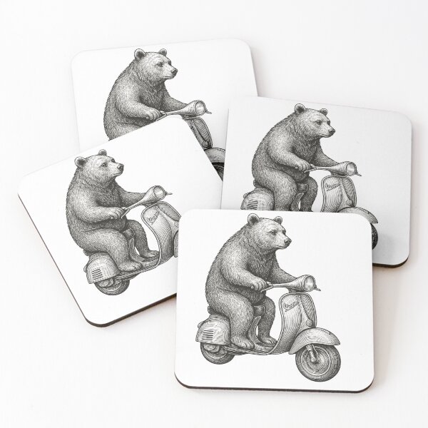 Item preview, Bear on a Scooter designed and sold by Lane L. Mälkin Design.