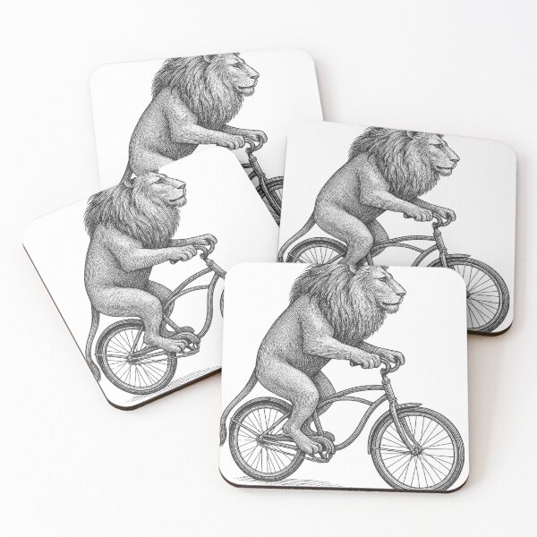 Item preview, Lion on a Bicycle designed and sold by Lane L. Mälkin Design.