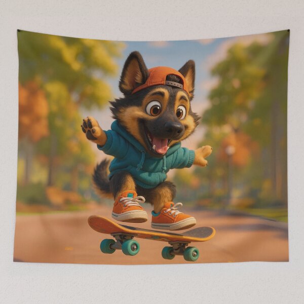 Item preview, Skater German Shepherd Mix designed and sold by Sillytoe.
