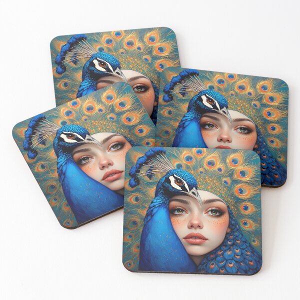 Item preview, A woman and a peacock. designed and sold by Natalia-Vlad.