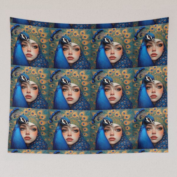 Item preview, A woman and a peacock. designed and sold by Natalia-Vlad.