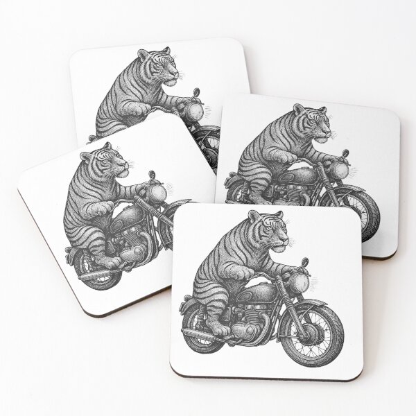 Item preview, Tiger on a Motorcycle designed and sold by Lane L. Mälkin Design.