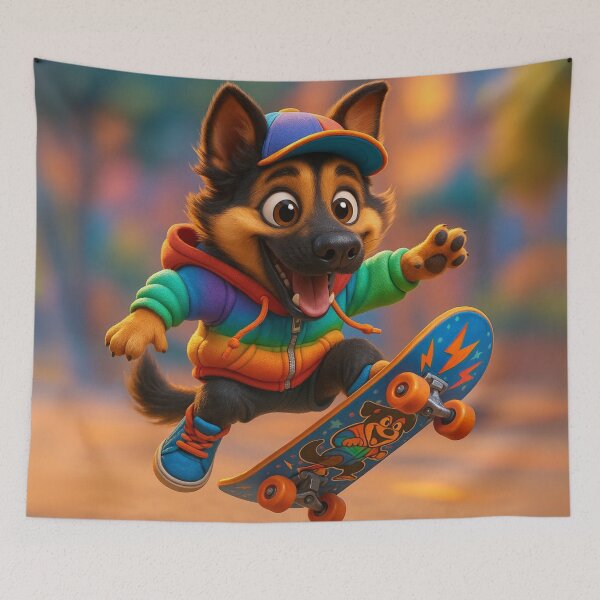 Item preview, Skater German Sheppit designed and sold by Sillytoe.