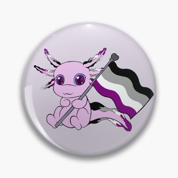 Item preview, Proud Ace Axolotl (w/ Flag) designed and sold by PinkSeraph.