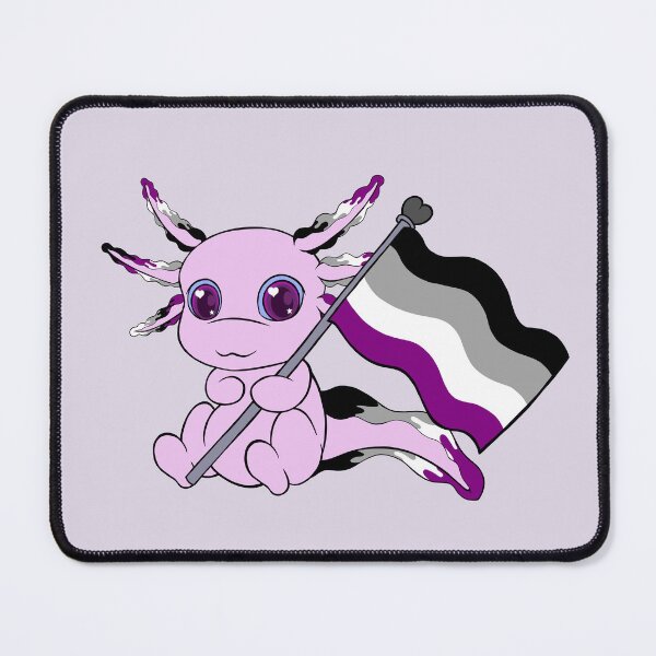 Item preview, Proud Ace Axolotl (w/ Flag) designed and sold by PinkSeraph.