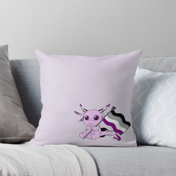 Item preview, Proud Ace Axolotl (w/ Flag) designed and sold by PinkSeraph.