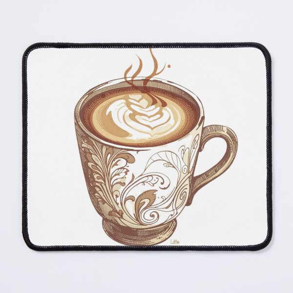 Item preview, Vintage art latte coffee cup designed and sold by ShadyLotl.