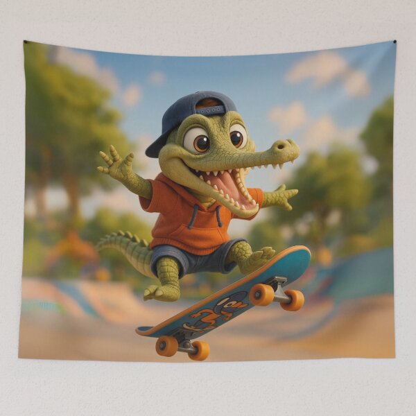 Item preview, Skater Gharial Crocodile designed and sold by Sillytoe.