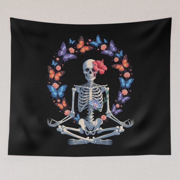 Item preview, Yoga Skeleton Halloween Meditating Skeleton designed and sold by Bandikonsalez.