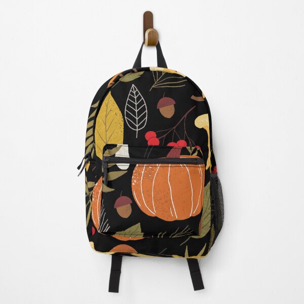Item preview, Autumn Pumpkin Mushroom Leaves Woodland Pattern Graphic T-Shirt designed and sold by FestivityFinds.