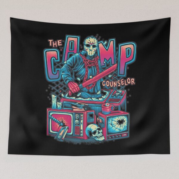 Item preview, Campamento de Halloween Aventura Película Terror Verano Vintage designed and sold by ToodlesEerie.
