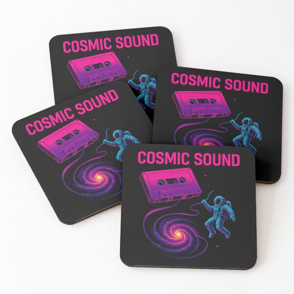 Item preview, Cosmic Sound Cassette Galaxy  – Neon Astronaut Space Music  designed and sold by POD DYNASTY | Original Print On Demand T-Shirt Graphics.