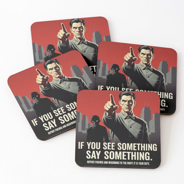 Item preview, If You See Something, Say Something - Inspired by Orwell's dystopian masterpiece, '1984' designed and sold by AWooDesign.