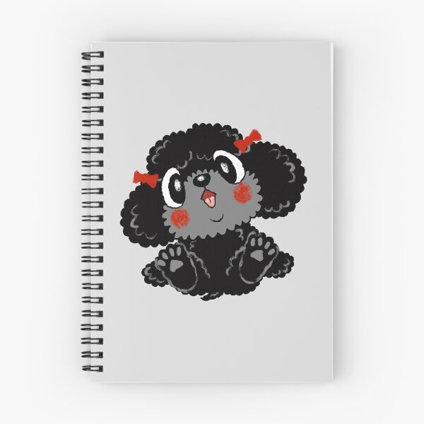 Item preview, Black toy poodle lying on its back designed and sold by Toru Sanogawa.