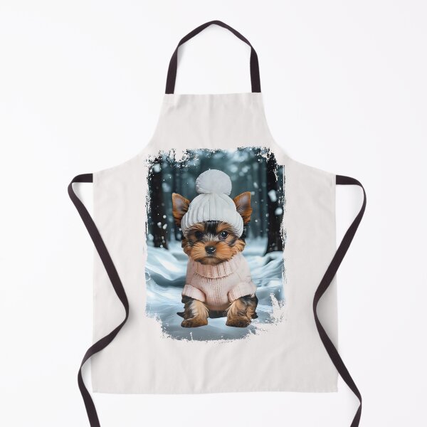 Item preview, Cute Winter Yorkie designed and sold by livingjoyfully.