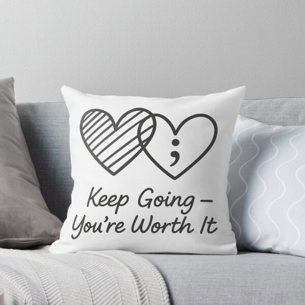 Item preview, Keep Going Semicolon Heart Mental Health Awareness Motivational Quote designed and sold by inkoutninja.