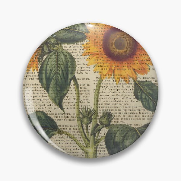 Item preview, Botanical-Print-On-Old-Book-Page---Sunflower designed and sold by BrooklynneFland.