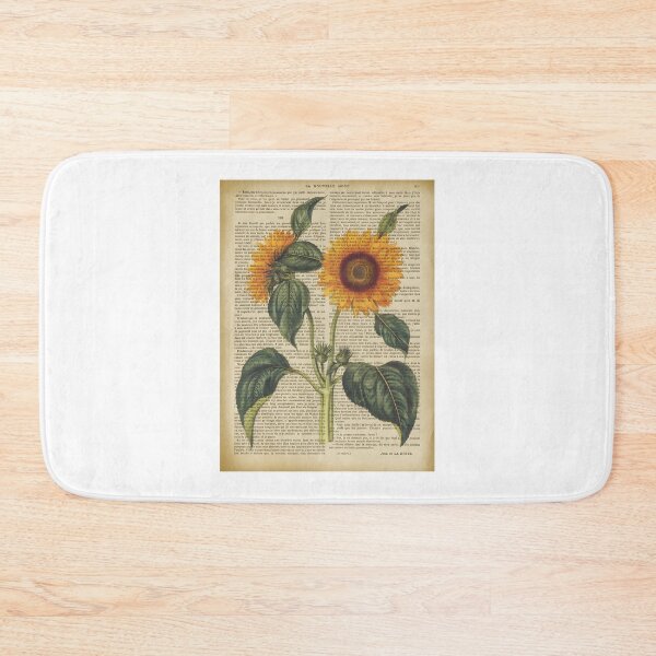 Item preview, Botanical-Print-On-Old-Book-Page---Sunflower designed and sold by BrooklynneFland.